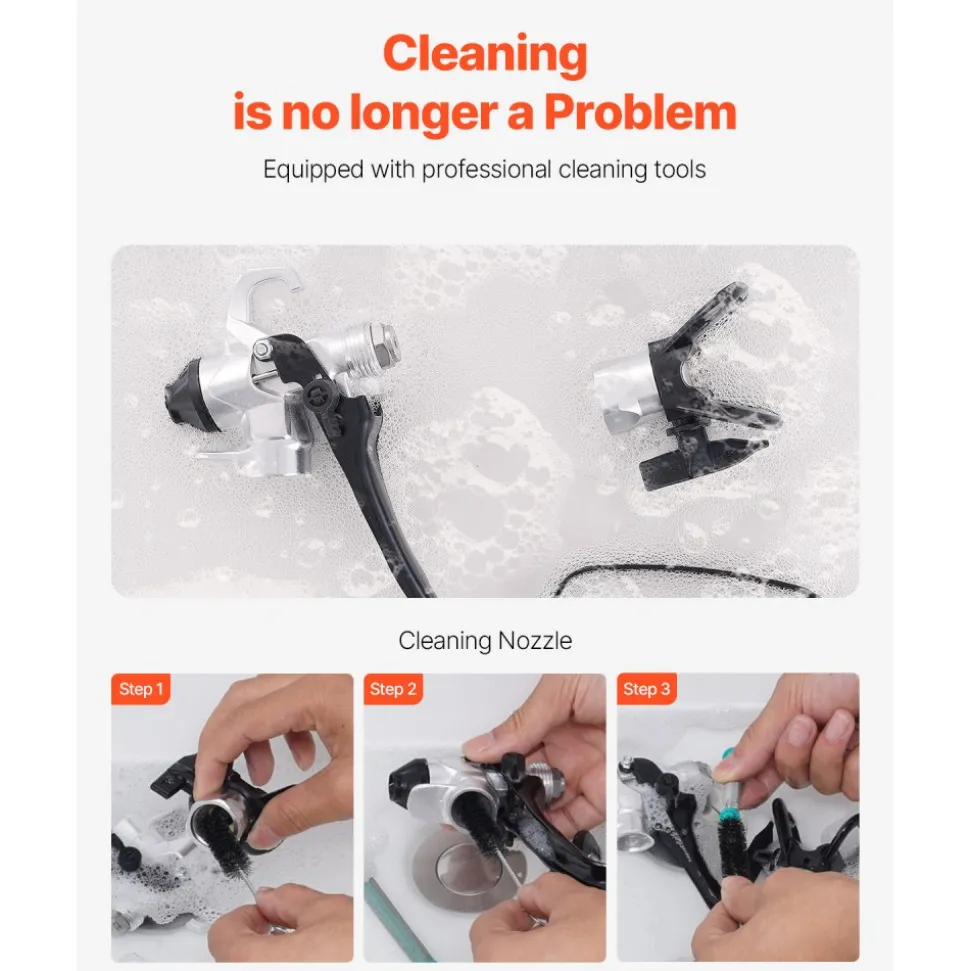 VEVOR Stand Airless Paint Sprayer, 3000PSI 750W Efficient Electric Airless Sprayer,for Home Interior and Exterior Furniture and Fences, Handheld Paint Sprayers, Fine and Even Painting Effect