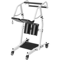 VEVOR Stand Assist Patient Lift, Easy Sit-to-Stand Transfer Chair for Seniors Disabled - with Adjustable Knee Pads, PU Seat Pad & Lockable Wheels, 400 lbs Strong Capacity for Home Nursing Care