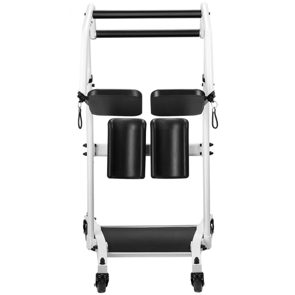 VEVOR Stand Assist Patient Lift, Easy Sit-to-Stand Transfer Chair for Seniors Disabled - with Adjustable Knee Pads, PU Seat Pad & Lockable Wheels, 400 lbs Strong Capacity for Home Nursing Care