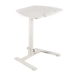 VEVOR Standing Desk, Adjustable Height Mobile Stand Up Desk with Tilting Desktop, 25.6 x 19 in Small Computer Sit Stand Workstation, 33 lbs Capacity, Pneumatic Lift for Home Office, Fully Assembled