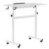 VEVOR Standing Desk, Adjustable Height Mobile Stand Up Desk 360° Tilting Desktop, 32 x 16 in Small Computer Sit Stand Rolling Workstation w/ Hook, Lockable Casters, 55.1 lbs Capacity for Home Office