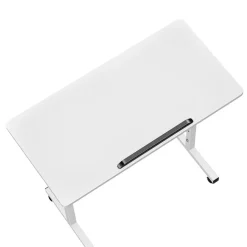 VEVOR Standing Desk, Adjustable Height Mobile Stand Up Desk 360° Tilting Desktop, 32 x 16 in Small Computer Sit Stand Rolling Workstation w/ Hook, Lockable Casters, 55.1 lbs Capacity for Home Office