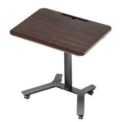 VEVOR Standing Desk, Adjustable Height Mobile Stand Up Desk w/ Casters, 28.2 x 20.5 in Small Computer Sit Stand Rolling Workstation w/ Hook, 33 lbs Capacity, Foot Pedal Pneumatic Lift for Home Office