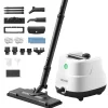 VEVOR Steam Cleaner, 34 oz Tank, Steamer for Cleaning with 20 Accessories, Extended Power Cord and Hose, Portable Handle, Fast Heating, Powerful Canister Steam Cleaner for Home, Car Detailing, Floors