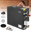 VEVOR Steam Generator, 4 kW Steam Shower System with Controller for Home Sauna Bath Spa, Commercial Auto Drain Kit with Overheat, Dry-Run & Overpressure Protection, 10 Min to 24h Efficient, Black