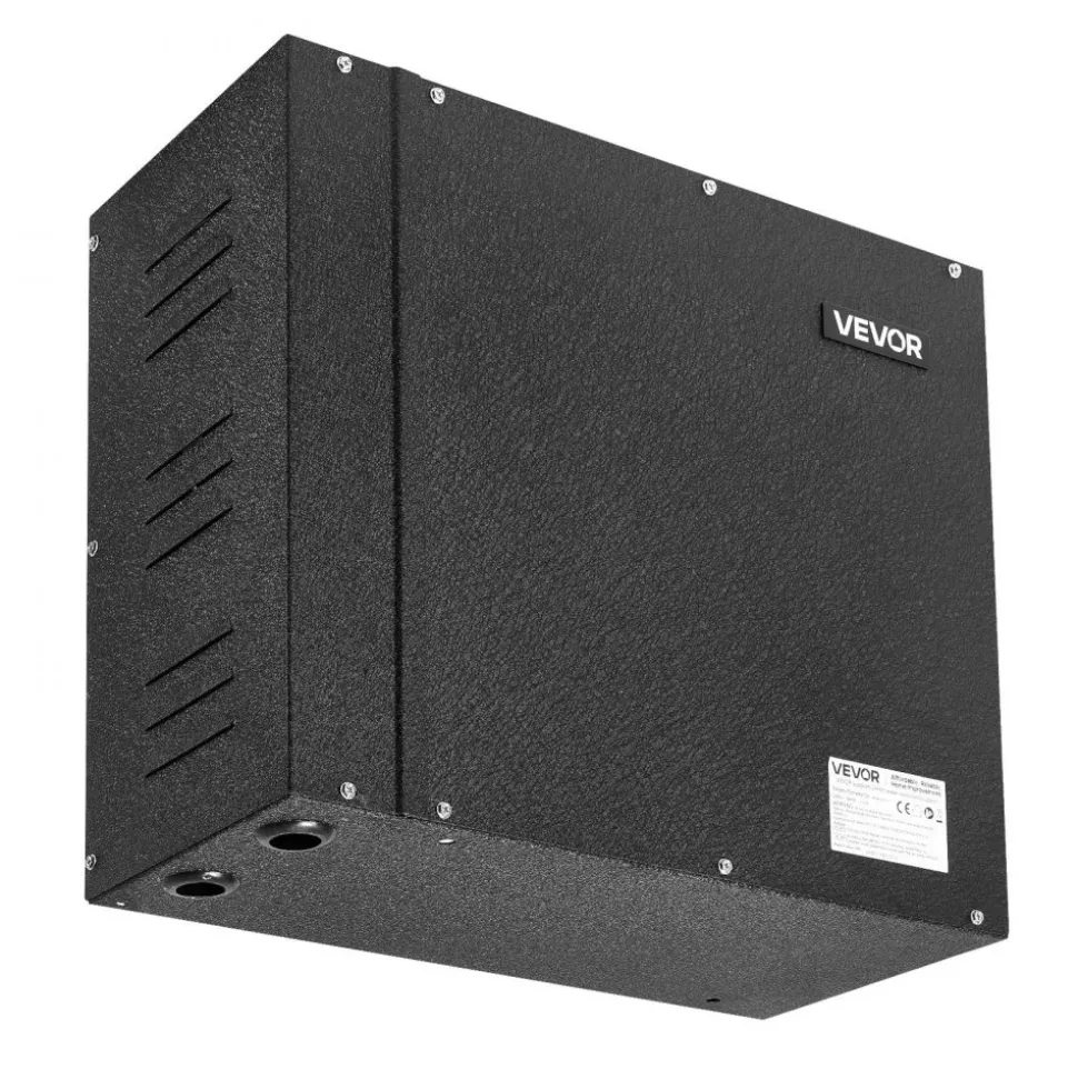 VEVOR Steam Generator, 7.5 kW Steam Shower System with Controller for Home Sauna Bath Spa, Commercial Auto Drain Kit with Overheat, Dry-Run & Overpressure Protection, 10 Min to 24h Efficient, Black
