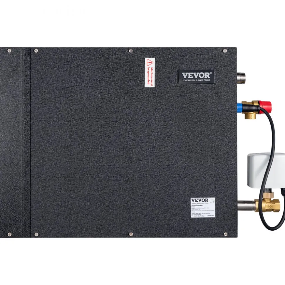 VEVOR Steam Shower Generator, 15 kW, Segmented Heating & Temperature Customization & 24h Timer Steam Bath Kit, Automatic Drainage Luxury Home Steam Shower System, Acrylic Room Tested to UL Standards