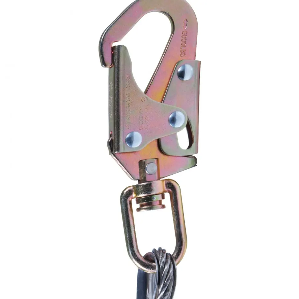 VEVOR Steel Core flipline, 1/2" x 12' Arborist Flipline, Flip Line for Tree Climbing with Alloy Steel Snap Hook, Aluminum Alloy Carabiner and Extra Tool Lanyard, for Arborist, Tree Climbers