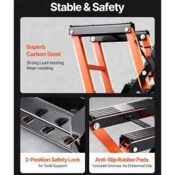 VEVOR Steel Hydraulic Motorcycle Jack Stand, 1500 LBS ATV Scissor Lift Jack, 4.7