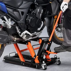VEVOR Steel Hydraulic Motorcycle Jack Stand, 1500 LBS ATV Scissor Lift Jack, 4.7
