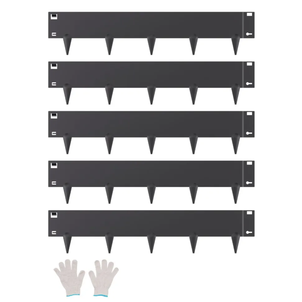 VEVOR Steel Landscape Edging, 5 Packs 39 x 5 in Rust-Resistant Metal Landscape Edging, Bendable Garden Edging Border, Heavy Duty Lawn Edging, Easy-to-Install, Flower Bed Yard Pathway Divider Black