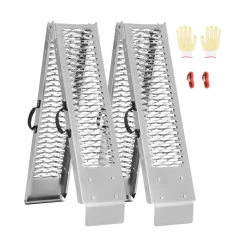VEVOR Steel Ramps, 1000 lbs, 2Pcs Heavy-duty Ramps with Wider Ramp Surface, Universal Stable Loading Ramp with Handles, Fit for ATV, UTV, Motorcycle, Electric Bicycle, etc.