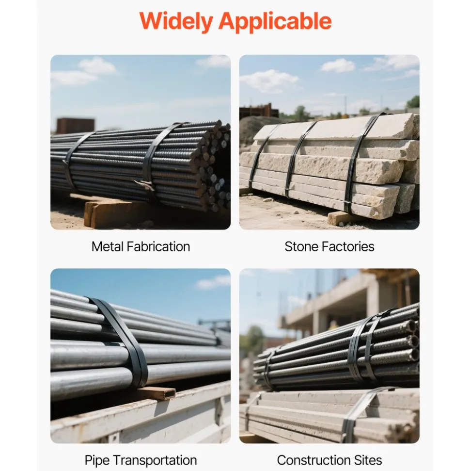 VEVOR Steel Strapping Coil, 3/4 in x 0.02 in x 300 ft, Metal Strapping Banding Roll Withstands Harsh Environment, 1710 lbs Break Strength, Heavy Duty Banding Pallet Strap Coil for Pallet Packing