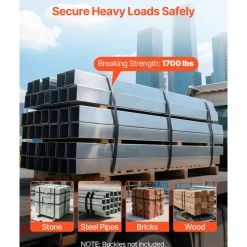 VEVOR Steel Strapping Coil, 3/4 in x 0.02 in x 1640 ft, Metal Strapping Banding Roll Withstands Harsh Environment, 1700 lbs Break Strength, Heavy Duty Banding Pallet Strap Coil for Pallet Packing