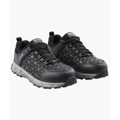 VEVOR Steel Toe Shoes for Men, US Size 9, Men’s Cushion Sport Safety Toe Athletic Work Shoe, Indestructible Safety Sneakers Lightweight,Breathable Industry Construction Work Shoes, Black