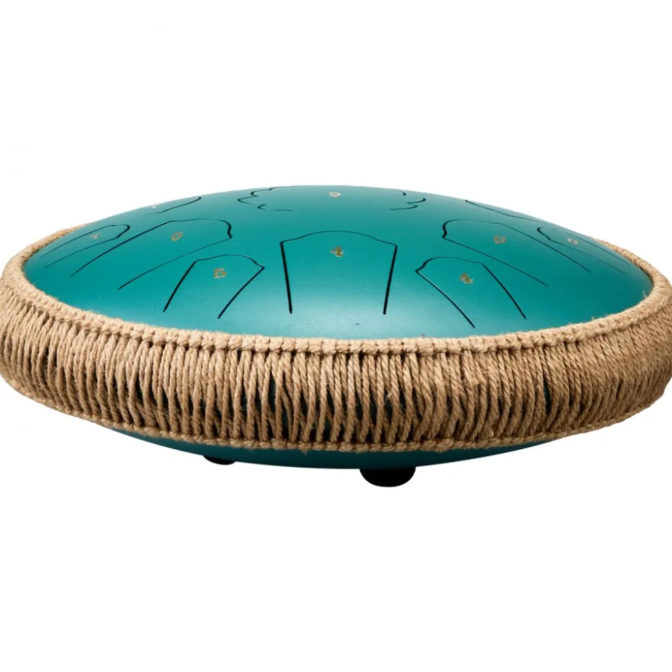 VEVOR Steel Tongue Drum, 14 in & 15 Notes, Rain Drum for Outside Garden, C Major Key, Tank Drum with 2 Mallets & Carry Bag, Hand Pan Drum Percussion Instrument for Musical Education Yoga, Green
