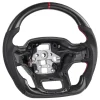 VEVOR Steering Wheel for 2021-2024 Ford F150, Carbon Fiber Steering Wheel D-Shaped Flat-Bottom with Heating Function, Leather Grip with Non-Slip Texture, Accessories Replacement for Ford F150, Black
