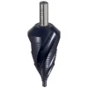 VEVOR Step Drill Bit, 3/16 to 1-3/8 inch, 3/8 inch Triangular Shank, TiAlN Coating Cobalt High Speed Steel, Four Spiral Flute Step Bit for Metal, Stainless Steel, Aluminum, Wood, Plastic, Fiberglass