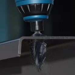 VEVOR Step Drill Bit, 3/16 to 1-3/8 inch, 3/8 inch Triangular Shank, TiAlN Coating Cobalt High Speed Steel, Four Spiral Flute Step Bit for Metal, Stainless Steel, Aluminum, Wood, Plastic, Fiberglass