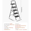 VEVOR 6 Step Ladder, Folding Step Stool with Wide Anti-Slip Pedal and Comfort Handgrip, 330 lbs Capacity Portable Aluminum Stepladder, Multi-Use for Kitchen, Warehouse, Household and Office, Silver