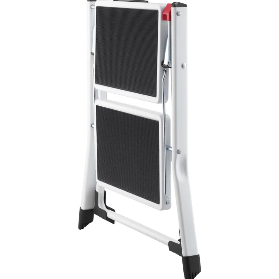 VEVOR Step Ladder 2-Step 330lbs Capacity, Ergonomic Folding Steel Step Stool with Wide Anti-Slip Pedal, Sturdy Step Stool for Adults Toddlers, Multi-Use for Household, Kitchen, Office, RVs