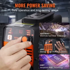 VEVOR Stick Welder, 140A ARC/Lift TIG 2-IN-1 Welding Machine with IGBT Inverter 110V Portable MMA Welder Machine with Hot Start, Arc force and Anti-Stick
