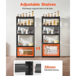VEVOR Storage Shelves, 2000 lbs, 5 Tier Garage Storage Shelving, 16