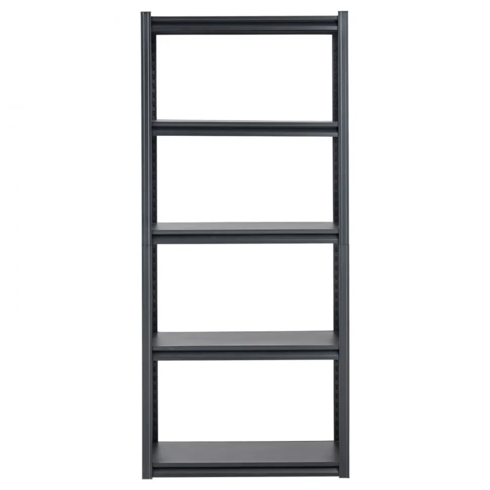 VEVOR Storage Shelves, 2000 lbs, 5 Tier Garage Storage Shelving, 16" D x 32" W x 72" H Adjustable Metal Shelves for Garage Shelves Utility Rack Shelf, Ideal for Kitchen, Warehouse, Basement, Black