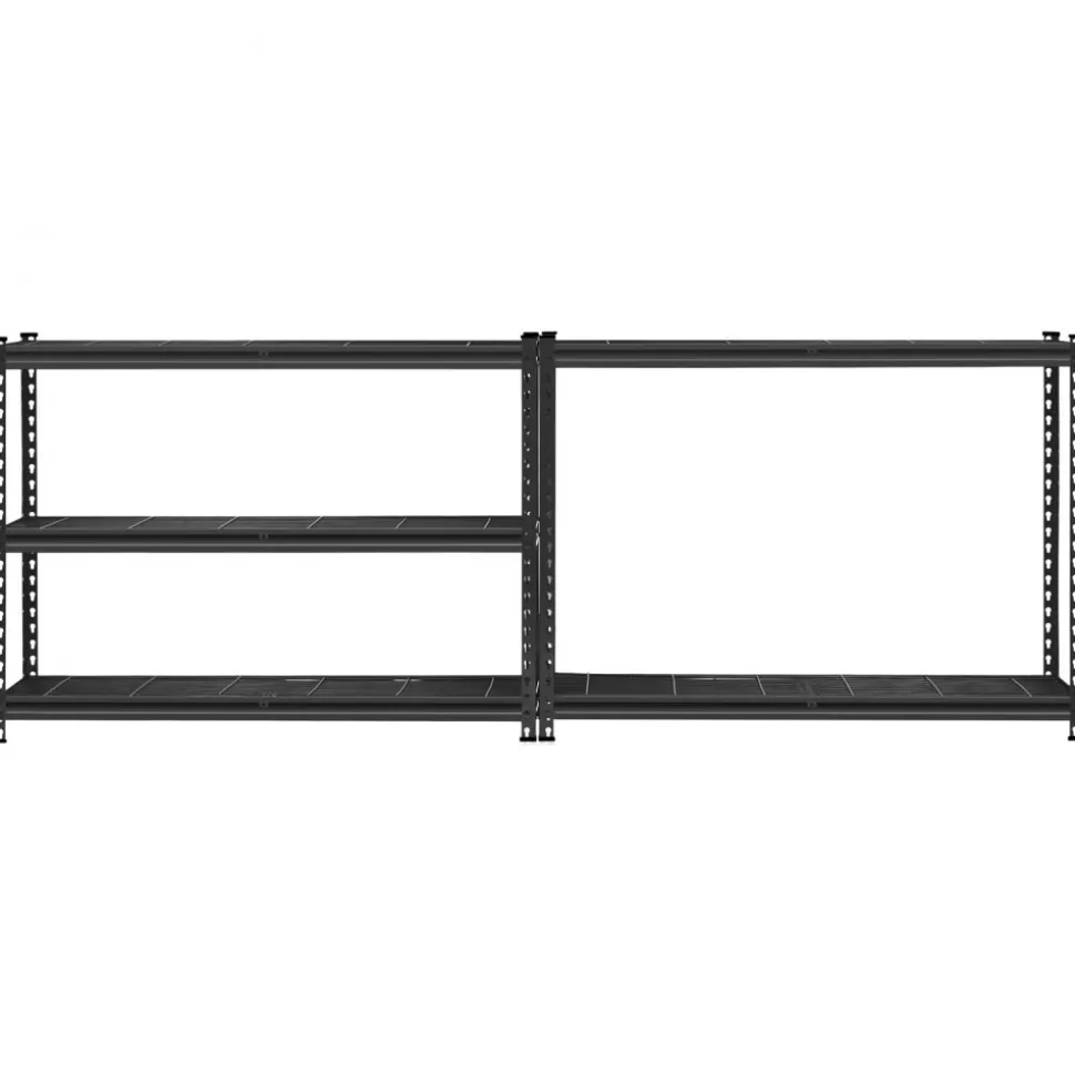 VEVOR Storage Shelves, 2500 lbs, 5 Tier Heavy Duty Garage Shelving, 18" D x 48" W x 72" H Adjustable Metal Shelves for Industrial Shelving Unit Utility Shelf, for Kitchen, Warehouse, Basement, Black
