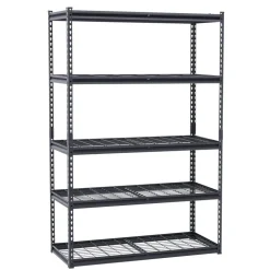 VEVOR Storage Shelves, 2400 lbs, 4 Tier Heavy Duty Garage Shelving, 20" D x 40" W x 60" H Adjustable Metal Shelves for Industrial Shelving Unit Utility Shelf, for Kitchen, Warehouse, Basement, Orange
