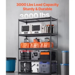 VEVOR Storage Shelves, 2400 lbs, 4 Tier Heavy Duty Garage Shelving, 20