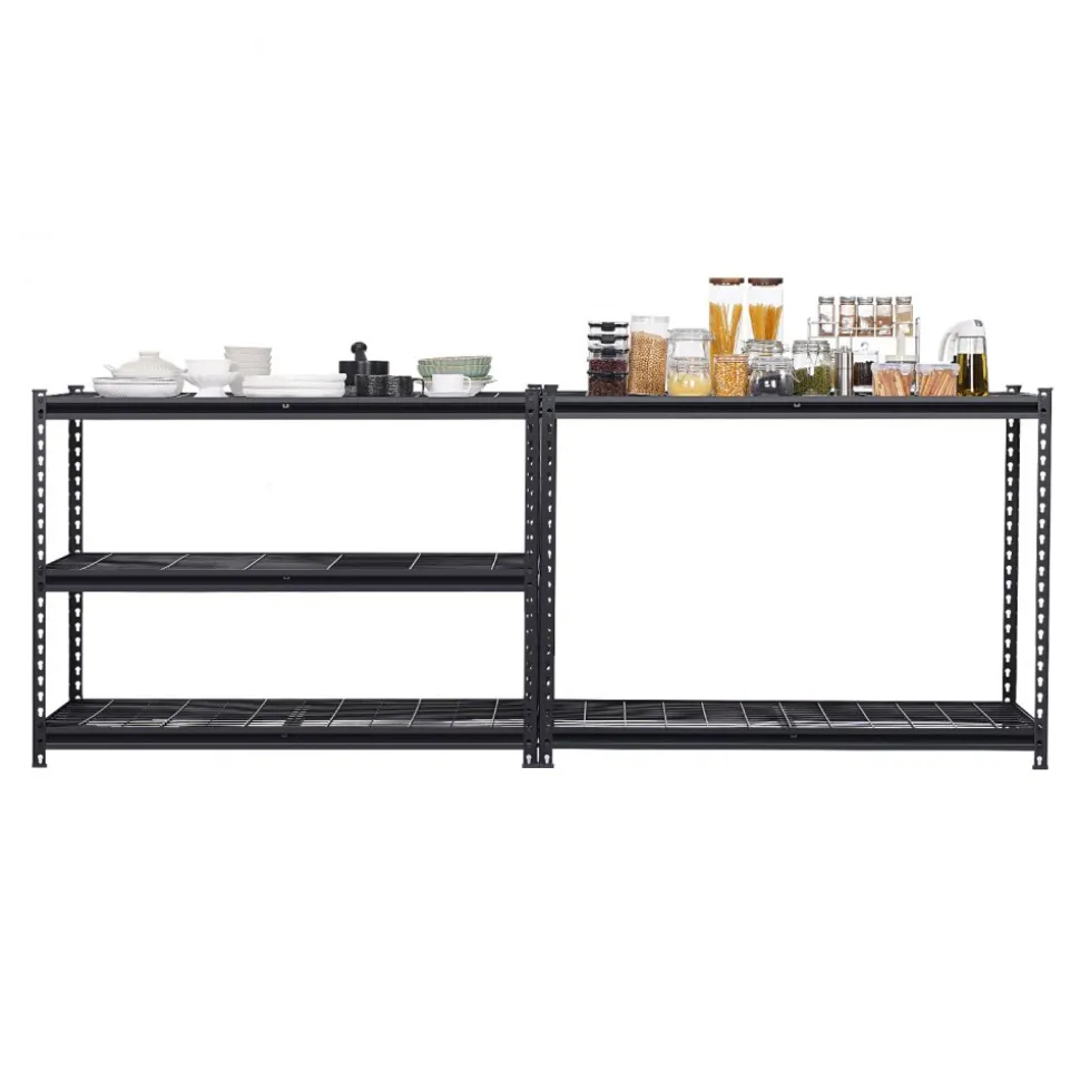 VEVOR Storage Shelves, 3000 lbs, 5 Tier Heavy Duty Garage Shelving, 24" D x 48" W x 72" H Adjustable Metal Shelves for Industrial Shelving Unit Utility Shelf, for Kitchen, Warehouse, Basement, Black