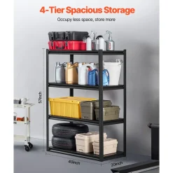 VEVOR Storage Shelves, 2400 lbs, 4 Tier Garage Storage Shelving, 20