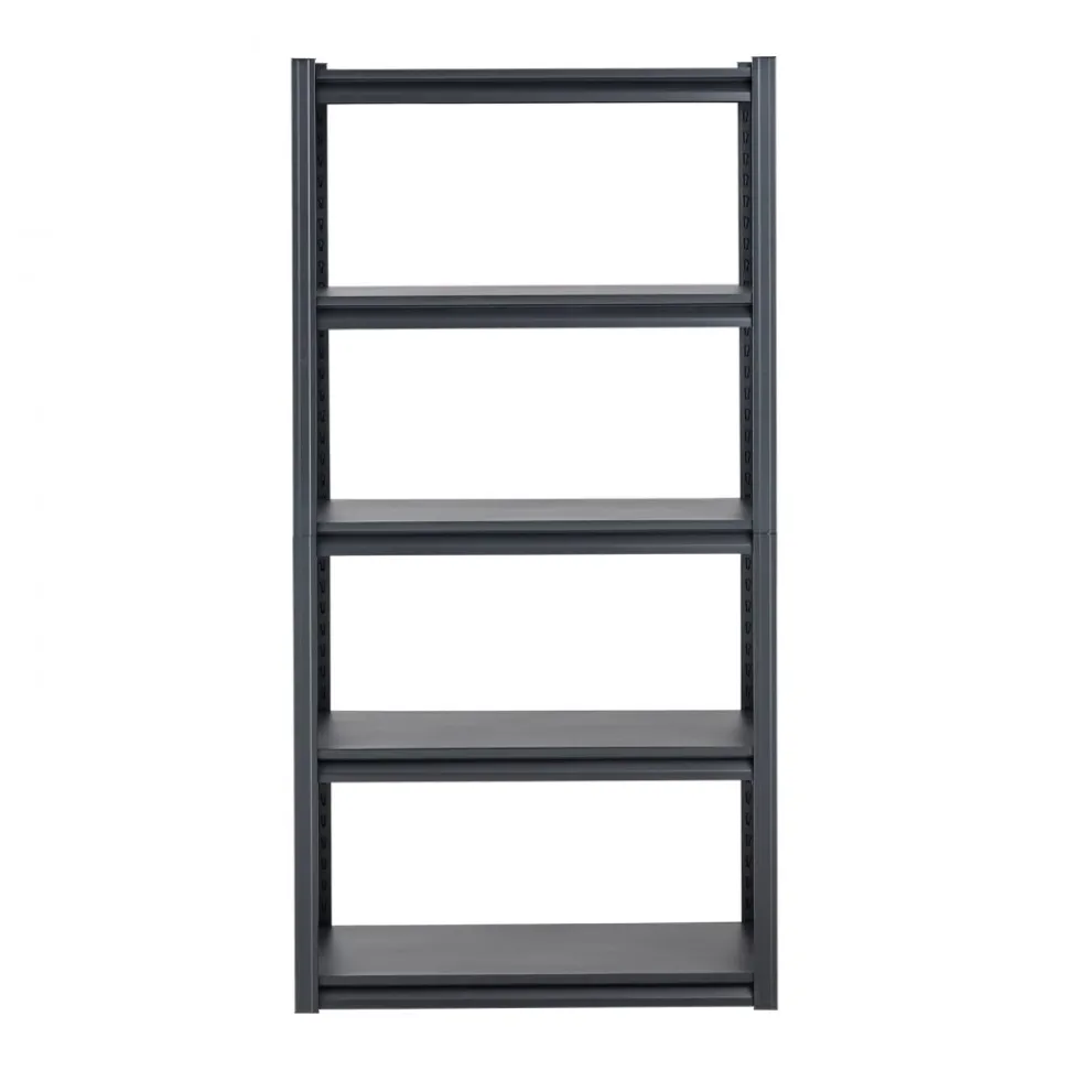 VEVOR Storage Shelves, 2000 lbs, 5 Tier Garage Storage Shelving, 16" D x 32" W x 63" H Adjustable Metal Shelves for Garage Shelves Utility Rack Shelf, Ideal for Kitchen, Warehouse, Basement, Black