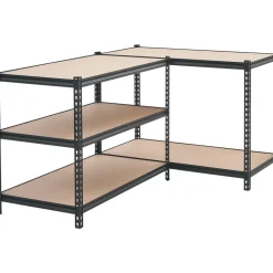 VEVOR Storage Shelves, 5-Tier Adjustable, 3000 lbs Capacity, Heavy Duty Garage Storage Shelving Unit, Metal Utility Rack Shelf, for Garage Workshop Warehouse Basement, 48.35