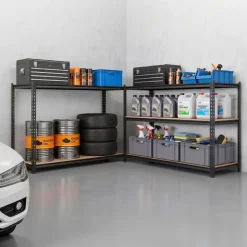 VEVOR Storage Shelves, 5-Tier Adjustable, 3000 lbs Capacity, Heavy Duty Garage Storage Shelving Unit, Metal Utility Rack Shelf, for Garage Workshop Warehouse Basement, 48.35