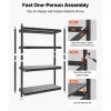 VEVOR Storage Shelves, 4-Tier Adjustable, 2400 lbs Capacity, Heavy Duty Garage Storage Shelving Unit, Metal Utility Rack Shelf, for Garage Workshop Warehouse Basement, 40.55" W x 20.55" D x 60.2" H