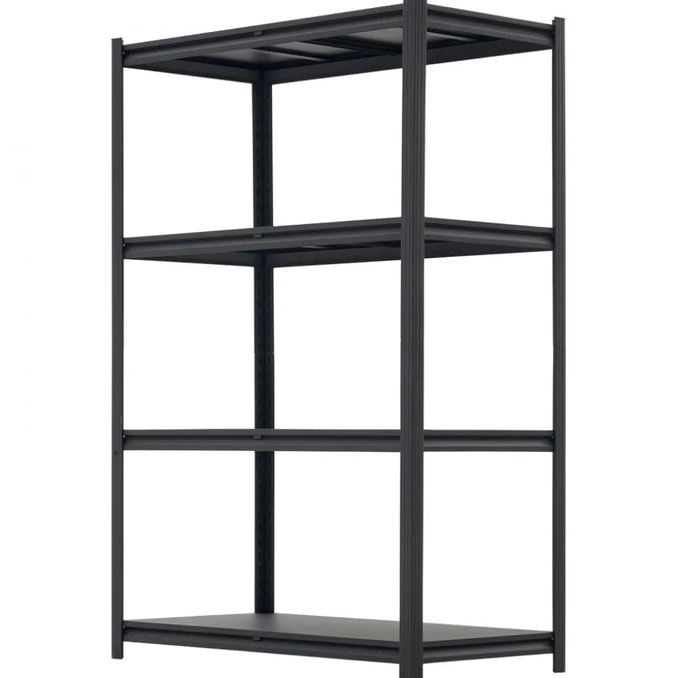 VEVOR Storage Shelves, 4-Tier Adjustable, 2400 lbs Capacity, Heavy Duty Garage Storage Shelving Unit, Metal Utility Rack Shelf, for Garage Workshop Warehouse Basement, 40.55" W x 20.55" D x 60.2" H