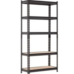 VEVOR Storage Shelves, 5-Tier Adjustable, 2000 lbs Capacity, Heavy Duty Garage Storage Shelving Unit, Metal Utility Rack Shelf, for Kitchen Pantry Basement Bathroom, 29.88