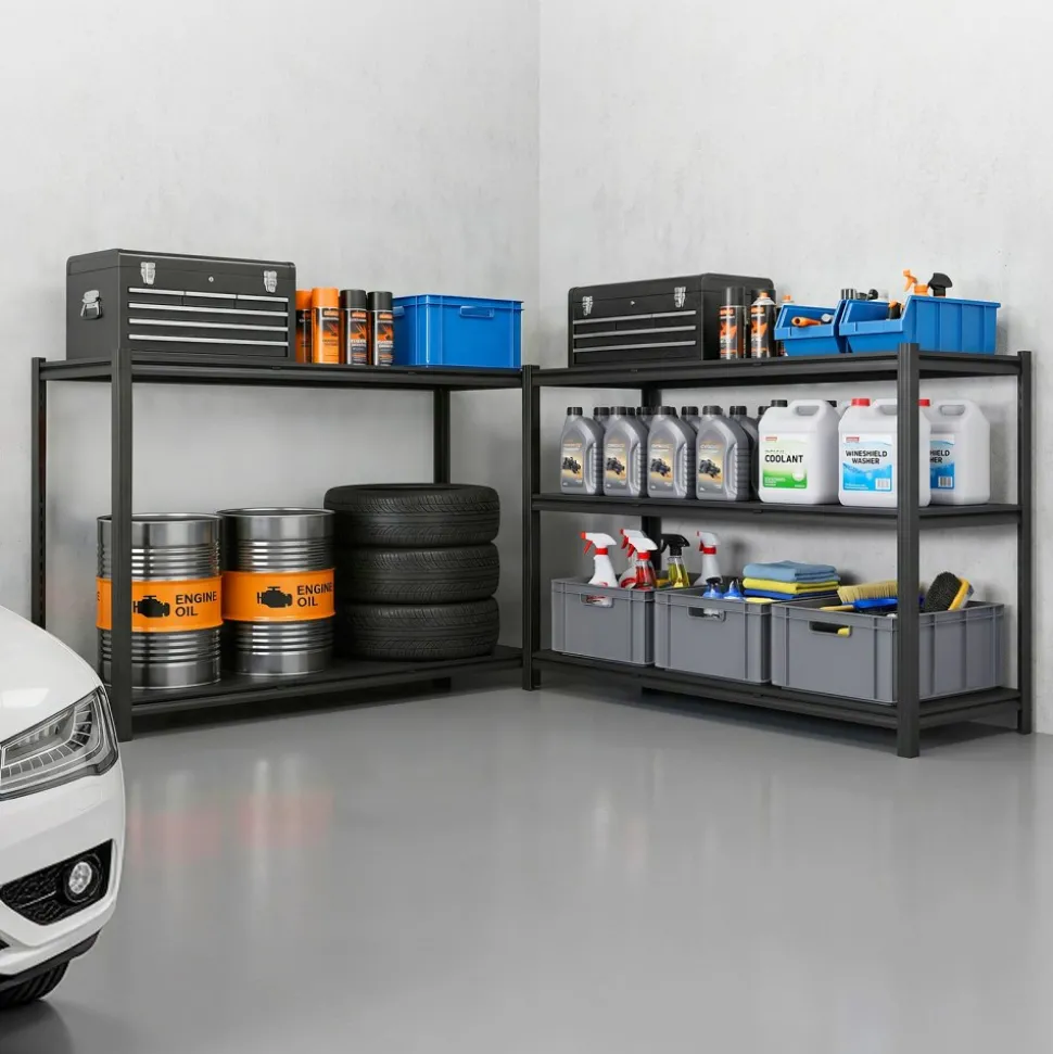 VEVOR Storage Shelves, 5-Tier Adjustable, 3000 lbs Capacity, Heavy Duty Garage Storage Shelving Unit, Metal Utility Rack Shelf, for Garage Workshop Warehouse Basement, 59.49" W x 20.55" D x 71.38" H