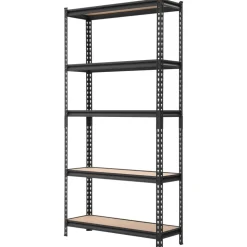 VEVOR Storage Shelves, 5-Tier Adjustable, 3000 lbs Capacity, Heavy Duty Garage Storage Shelving Unit, Metal Utility Rack Shelf, for Kitchen Pantry Basement Bathroom, 36.34