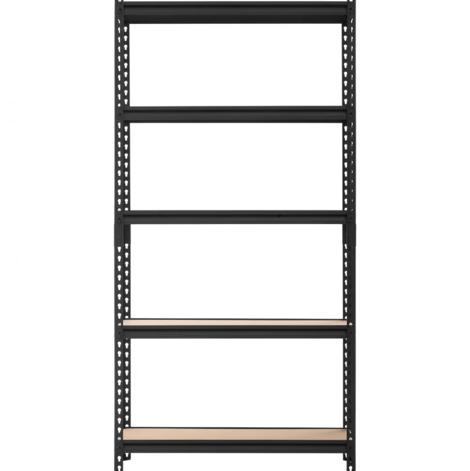 VEVOR Storage Shelves, 5-Tier Adjustable, 3000 lbs Capacity, Heavy Duty Garage Storage Shelving Unit, Metal Utility Rack Shelf, for Kitchen Pantry Basement Bathroom, 36.34" W x 12.17" D x 71.38" H