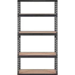 VEVOR Storage Shelving Unit, 5-Tier Adjustable, 2000 lbs Capacity, Heavy Duty Garage Shelves Metal Organizer Utility Rack, Black, 30" L x 12" W x 60" H for Kitchen Pantry Basement Bathroom Laundry