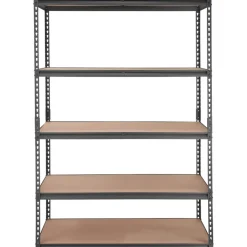 VEVOR Storage Shelving Unit, 5-Tier Adjustable, 2000 lbs Capacity, Heavy Duty Garage Shelves Metal Organizer Utility Rack, Black, 18