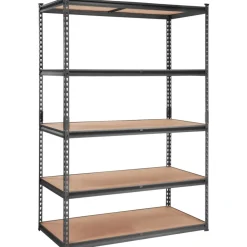VEVOR Storage Shelving Unit, 5-Tier Adjustable, 2000 lbs Capacity, Heavy Duty Garage Shelves Metal Organizer Utility Rack, Black, 18