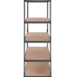 VEVOR Storage Shelving Unit, 5-Tier Adjustable, 2000 lbs Capacity, Heavy Duty Garage Shelves Metal Organizer Utility Rack, Black, 18