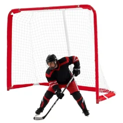 VEVOR Street Hockey Goal, Heavy-Duty Steel Street + Roller Hockey Nets, Durable Hockey Net for Indoor Outdoor Use, Lightweight Portable Training, Easy Assembly for Backyard Park Garage, 55.9 x 44.5 in