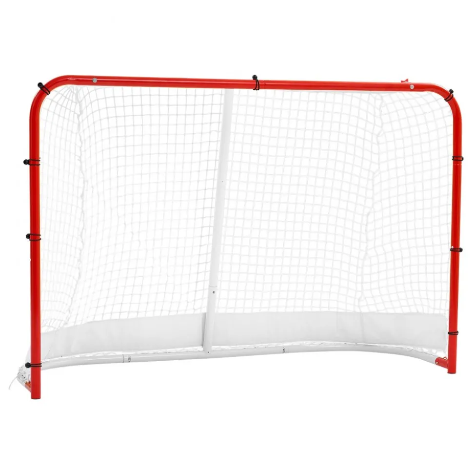 VEVOR Street Hockey Goal, Heavy-Duty Steel Street + Roller Hockey Nets, Durable Hockey Net for Indoor Outdoor Use, Lightweight Portable Training, Easy Assembly for Backyard Park Garage, 72 x 48 in