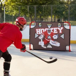 VEVOR Street Hockey Goalie Shooting Target, Shooter Tutor Ice Hockey Goal Practice Target, Tear-proof Premium Net with 11 Hole, Easy Attach Targets, Training Equipment for Practicing Shooting Accuracy