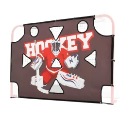 VEVOR Street Hockey Goalie Shooting Target, Shooter Tutor Ice Hockey Goal Practice Target, Tear-proof Premium Net with 11 Hole, Easy Attach Targets, Training Equipment for Practicing Shooting Accuracy